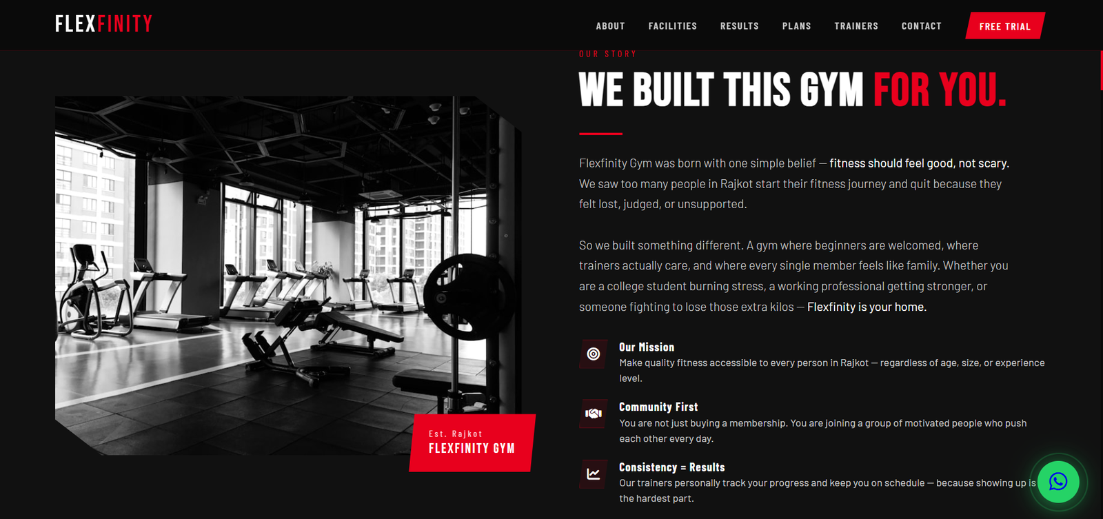Flexfinity - html, css web development project